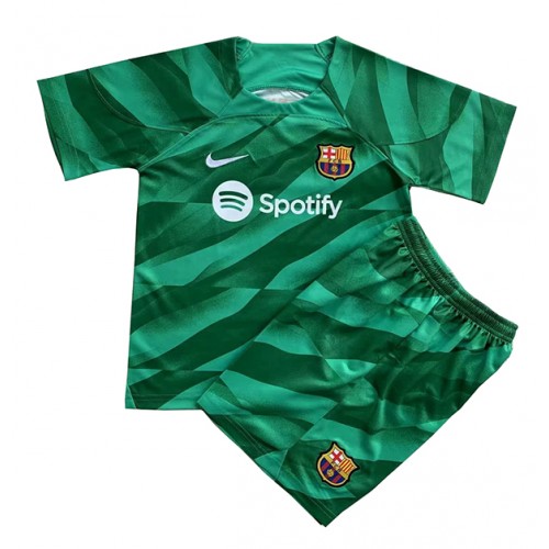 Maillot de foot Barcelona Gardien de but Domicile enfant 2023-24 Manches Courte (+ pantalon court)